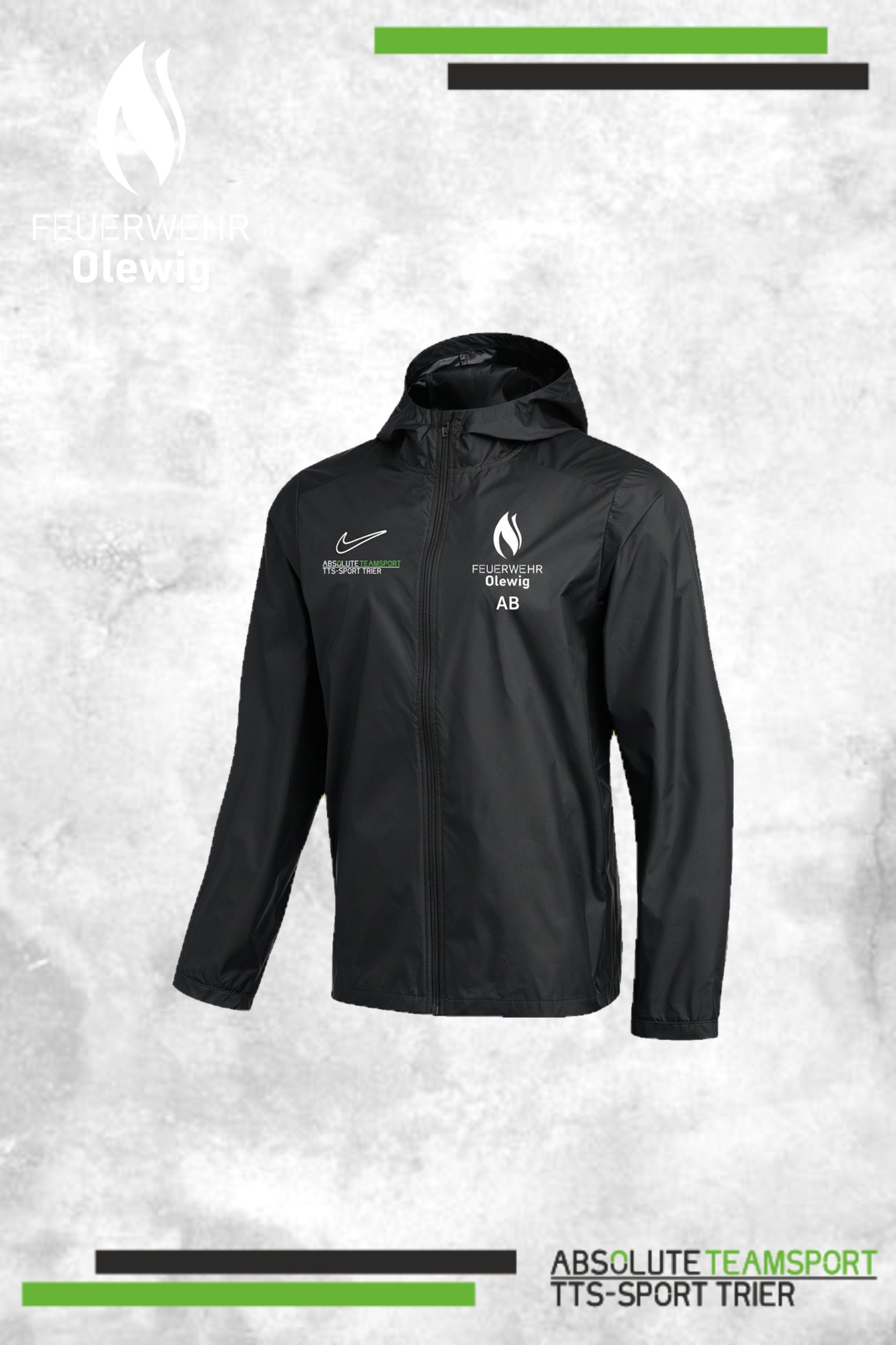 Nike Academy 25 Regenjacke Feuerwehr Olewig